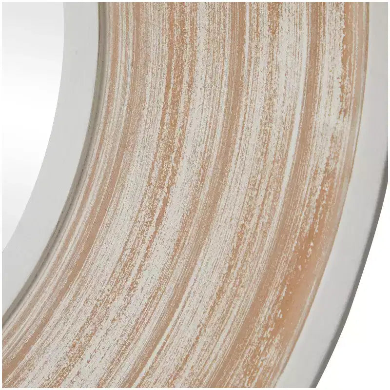 Specchio da parete in legno 89x89 cm con effetto bianco consumato, crema-Olivia & May: Nessun assemblaggio, cornice in MDF, per uso interno