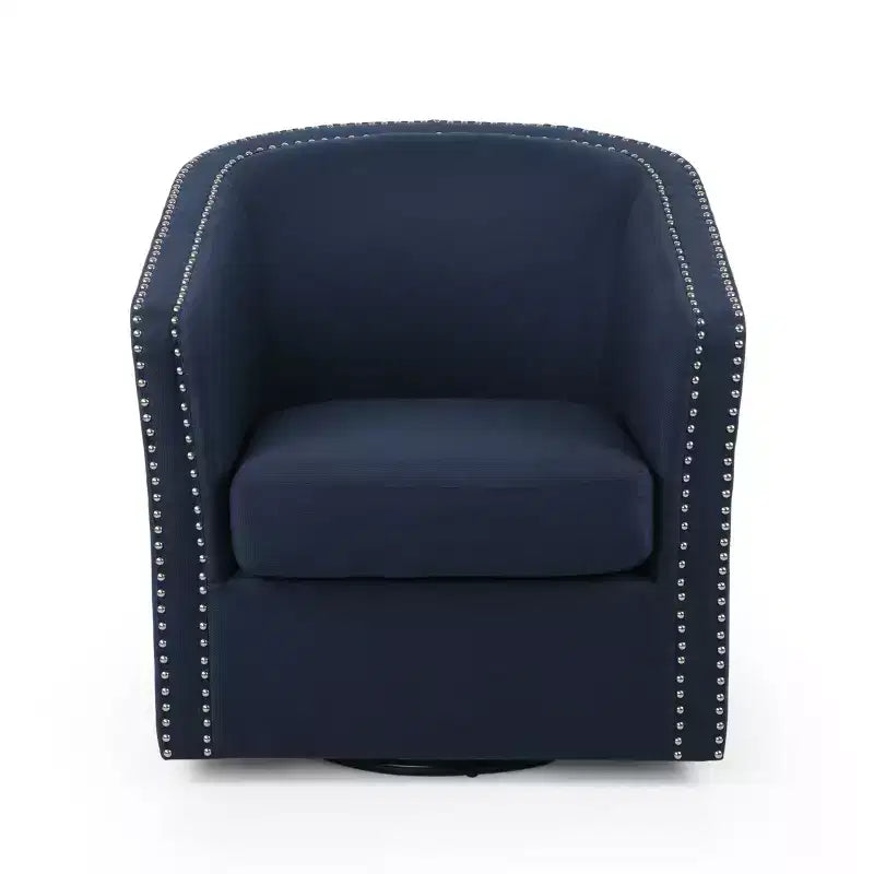 Poltroncina club girevole in tessuto contemporaneo