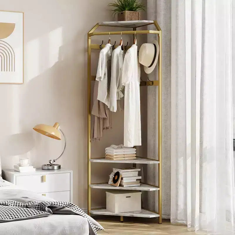 Albero da ingresso ad angolo con scarpiera, attaccapanni da ingresso con 12 ganci doppi, organizer portatutto autoportante per casa, ufficio, camera da letto, ripostiglio