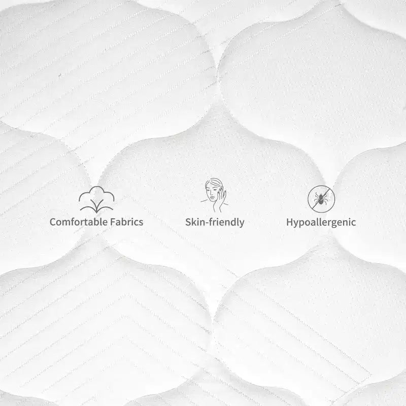 Materasso Ibrido in Memory Foam Rinfrescante a Media Durezza Confezionato in Scatola Nero