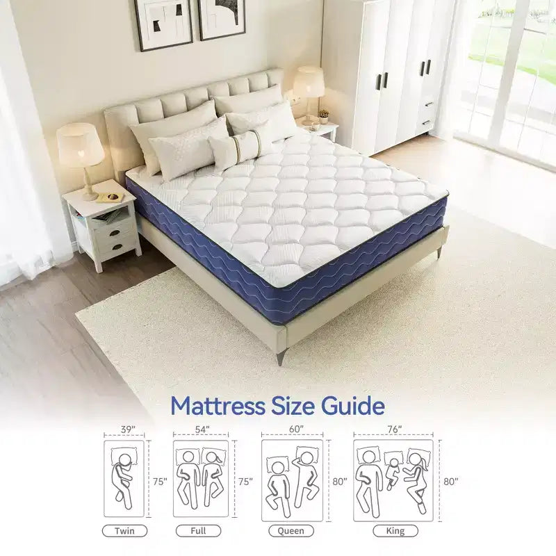 Materasso Ibrido in Memory Foam Rinfrescante a Media Durezza Confezionato in Scatola Nero