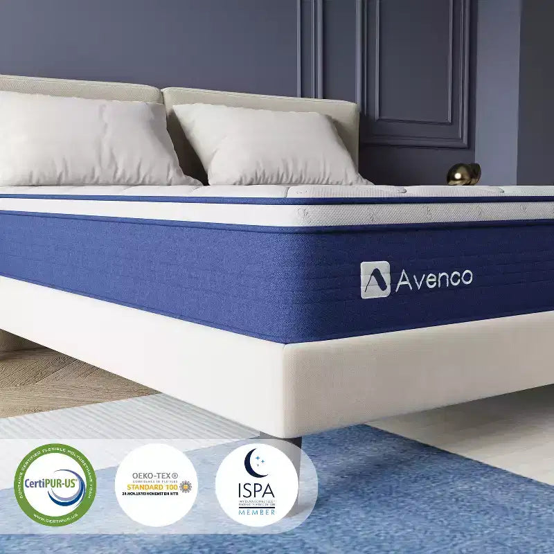 Materasso ibrido a molle e memory foam a media rigidità da 12 pollici in una scatola