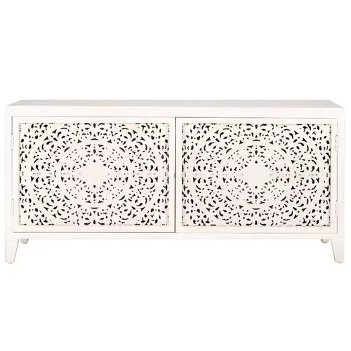 Raura 2 Shelf 2 Door Media Stand - MED5300 - White Washed - Safavieh