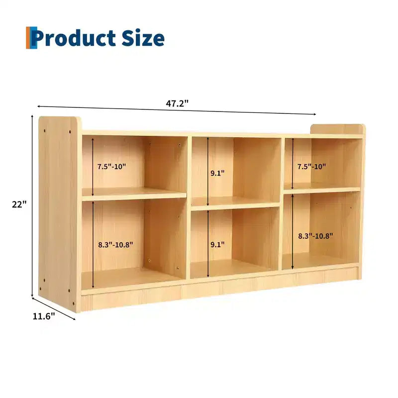 Libreria Montessori in Legno a 2 Ripiani per Bambini, Scaffali per la Cameretta dei Bambini, Organizzatori e Contenitori per Giocattoli per Bambini, Mobili per Aula, Asilo Nido, Sala Giochi