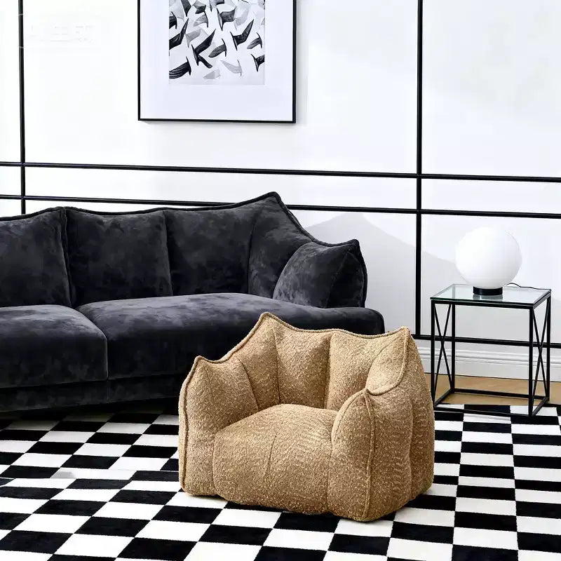 Poltrone divano con schiuma altamente resiliente per soggiorni e camere da letto, comodi divani pigri quadrati, divani per adulti per giocare, leggere e guardare la TV