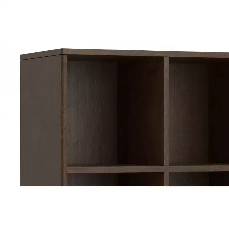 Pearson LEGNO MASSELLO 43" x 42" Mobile Contenitore Basso a 6 Cubi Moderno Metà Secolo in Marrone Noce