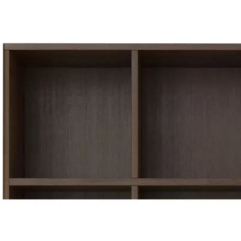Pearson LEGNO MASSELLO 43" x 42" Mobile Contenitore Basso a 6 Cubi Moderno Metà Secolo in Marrone Noce