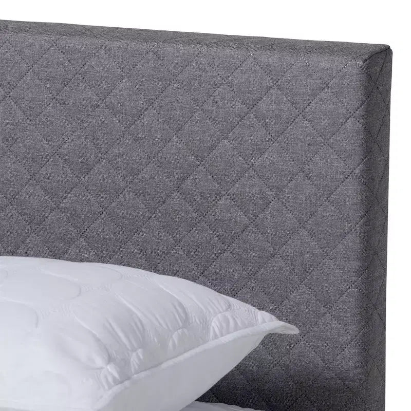 Letto matrimoniale king size grigio