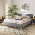 Letto matrimoniale king size grigio