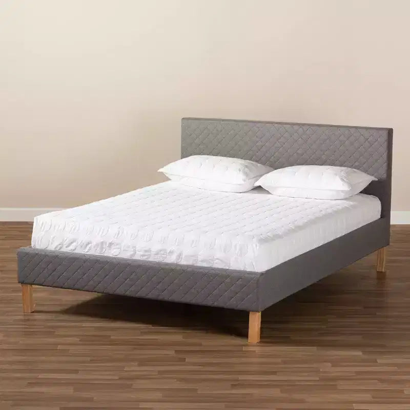 Letto matrimoniale king size grigio