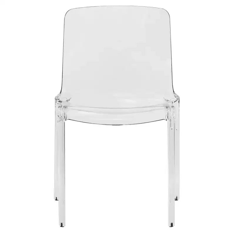 Sedia da pranzo in acrilico con design a cascata e seduta sagomata elegante, stile moderno per cucina, sala da pranzo, ufficio, salotto o bar