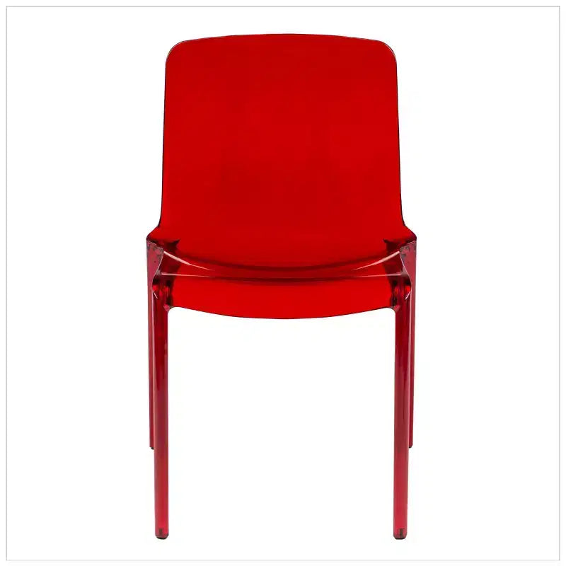 Sedia da pranzo in acrilico con design a cascata e seduta sagomata elegante, stile moderno per cucina, sala da pranzo, ufficio, salotto o bar