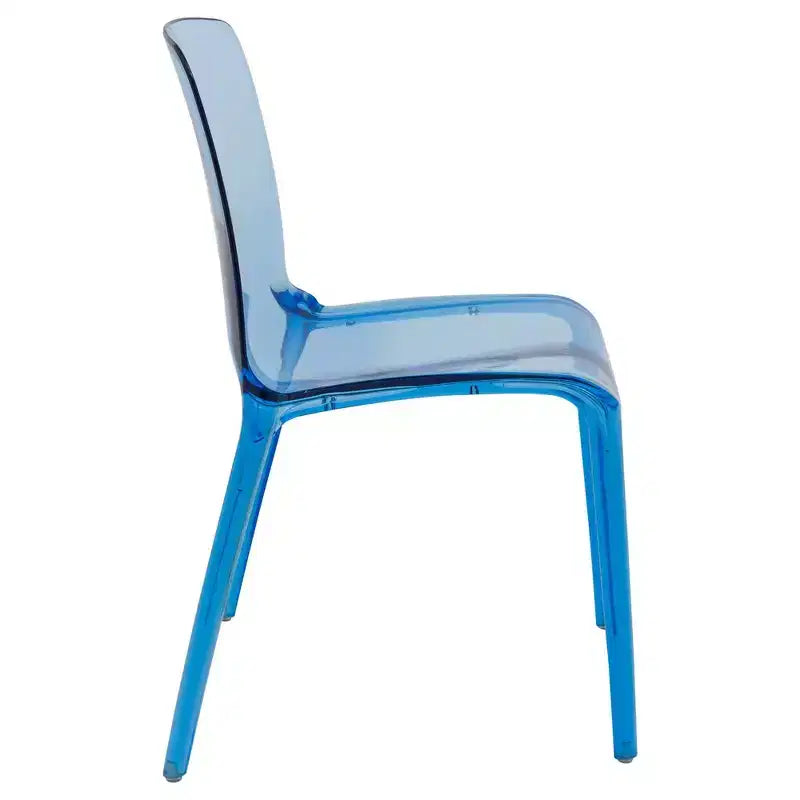 Sedia da pranzo in acrilico con design a cascata e seduta sagomata elegante, stile moderno per cucina, sala da pranzo, ufficio, salotto o bar