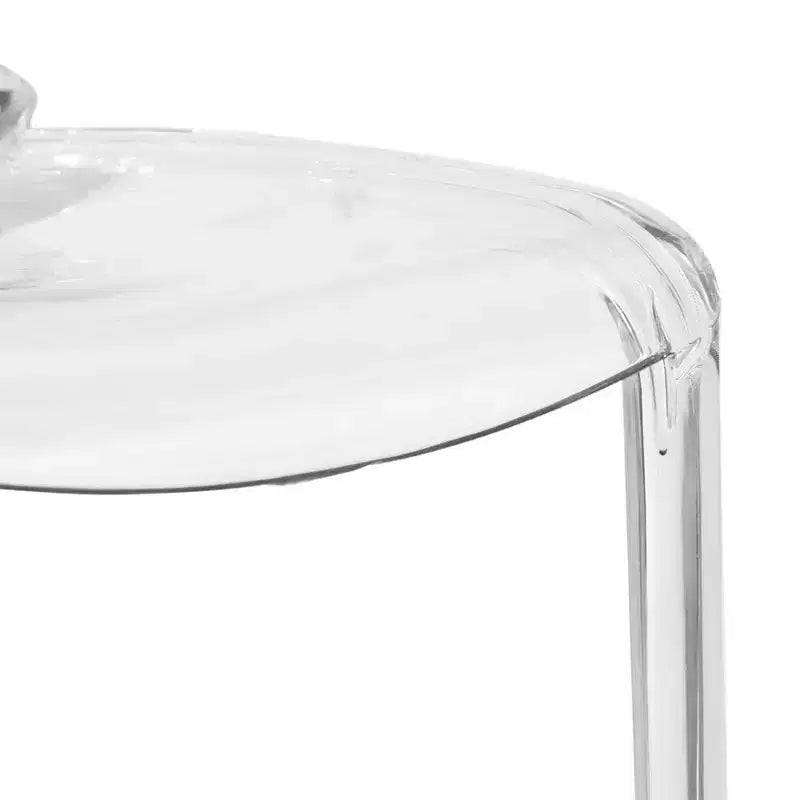 Sedia da pranzo in acrilico con design a cascata e seduta sagomata elegante, stile moderno per cucina, sala da pranzo, ufficio, salotto o bar