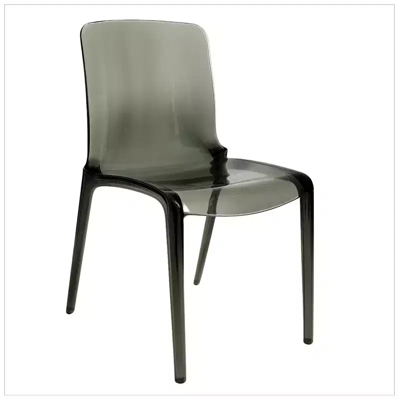 Sedia da pranzo in acrilico con design a cascata e seduta sagomata elegante, stile moderno per cucina, sala da pranzo, ufficio, salotto o bar